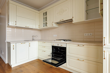 Image showing Classic cream colored kitchen