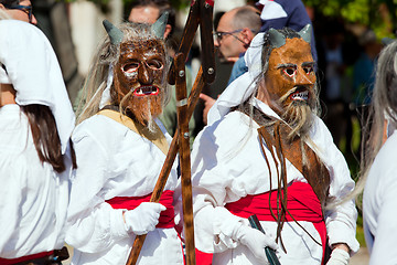 Image showing Lisbon, Portugal - May 6, 2017: Parade of costumes and tradition