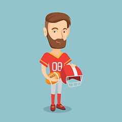 Image showing Rugby player vector illustration.