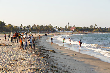 Image showing Malagasy peoples resting on the beach