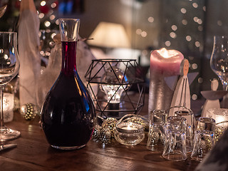 Image showing Table decorated for Christmas