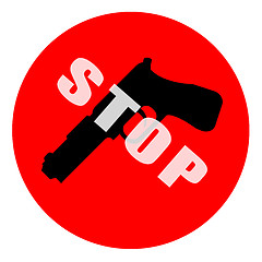 Image showing Stop gun sign