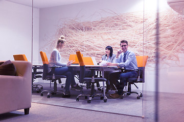 Image showing Business Team At A Meeting at modern office building