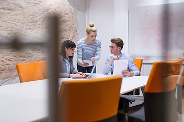 Image showing Business Team At A Meeting at modern office building