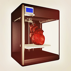 Image showing Medical 3d printer for duplication of human organs. 3D Bio-print