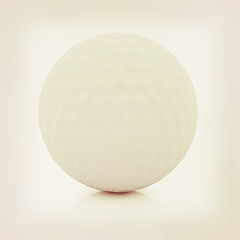 Image showing Golf ball. 3D rendering. Vintage style