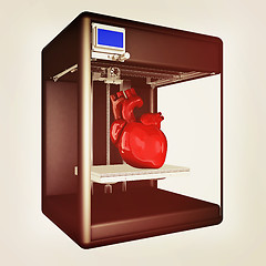 Image showing Medical 3d printer for duplication of human organs. 3D Bio-print