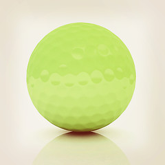 Image showing Golf ball. 3D rendering. Vintage style