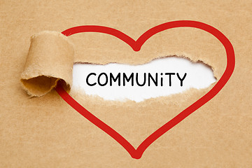 Image showing Community Ripped Heart Paper Concept