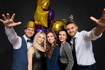 Image showing friends at christmas or new year party