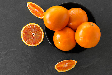 Image showing close up of fresh juicy blood oranges