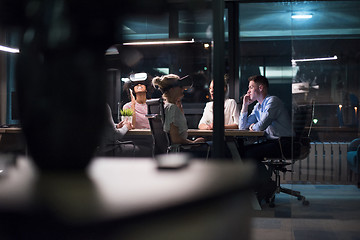 Image showing Multiethnic Business team using virtual reality headset