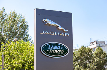 Image showing Jaguar Land Rover dealership sign