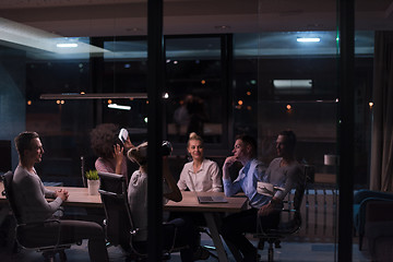 Image showing Multiethnic Business team using virtual reality headset