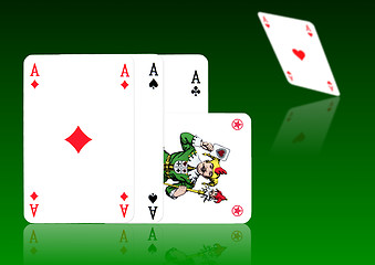 Image showing Four Aces And A Joker