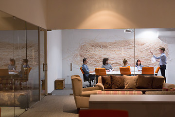 Image showing Business Team At A Meeting at modern office building