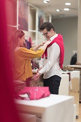 Image showing couple in  Clothing Store