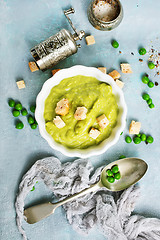 Image showing mashed green peas