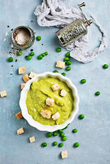 Image showing mashed green peas