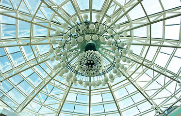 Image showing Decoration of shopping center dome