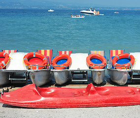 Image showing Catamarans in Sirmione