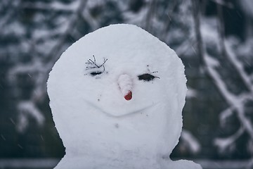 Image showing Head of big snowman