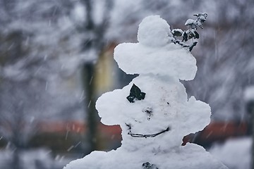 Image showing Head of big snowman