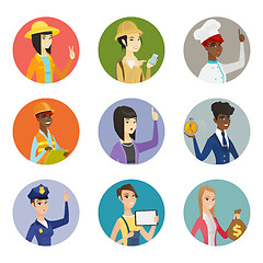 Image showing Vector set of characters of different professions.