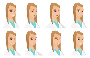 Image showing Vector set of doctor characters.