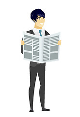 Image showing Groom reading newspaper vector illustration