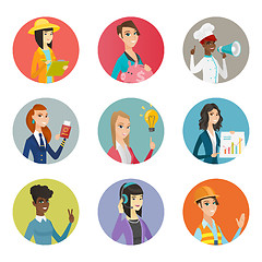 Image showing Vector set of characters of different professions.