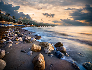 Image showing Beach in Mediterranean sea