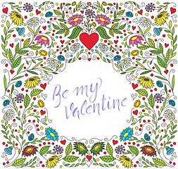 Image showing Vector Valentines Day Greeting Card