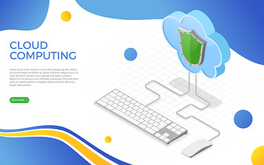 Image showing Cloud Computing Technology Isometric