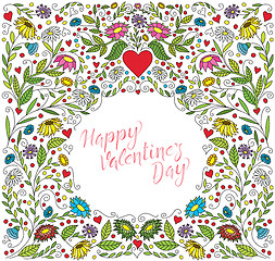 Image showing Vector Valentines Day Greeting Card