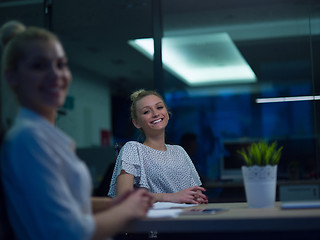 Image showing Business Team At A Meeting at modern office building