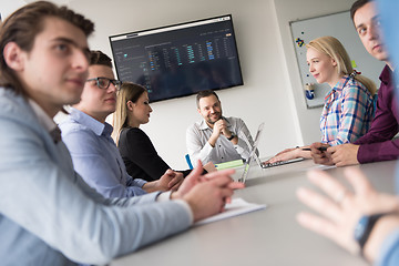 Image showing Business Team At A Meeting at modern office building