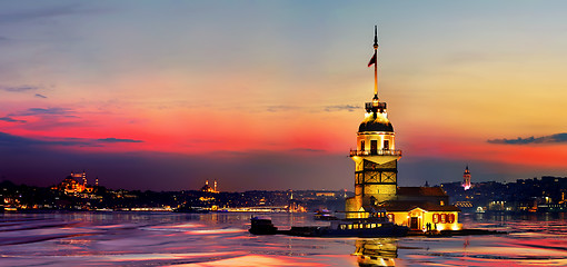 Image showing Maiden Tower Reflection