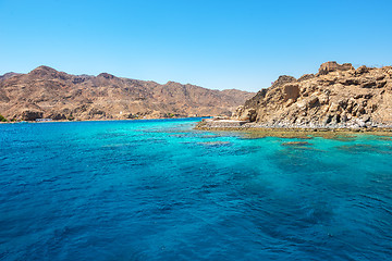 Image showing Sea and mountains