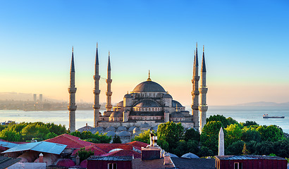 Image showing View of the Blue Mosque