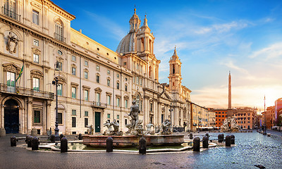 Image showing Piazza Navona and Fountain