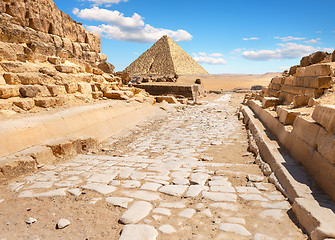 Image showing Ruins near the pyramids