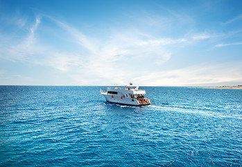 Image showing Pleasure boat in Sea