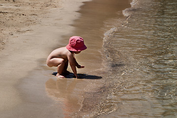 Image showing Baby on the beach