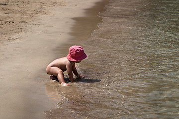 Image showing Baby on the beach              