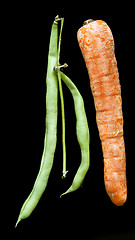Image showing Green beans and carrot 