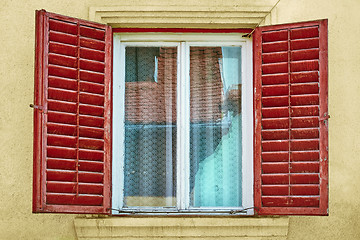 Image showing Window with Opened Shutters