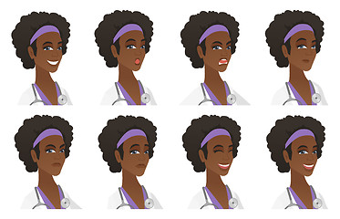 Image showing Vector set of doctor characters.