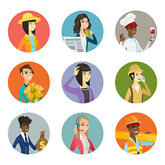 Image showing Vector set of characters of different professions.