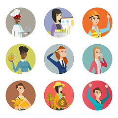 Image showing Vector set of characters of different professions.